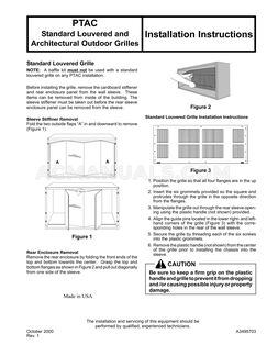 Amana PBAGK01SB Installation Instructions