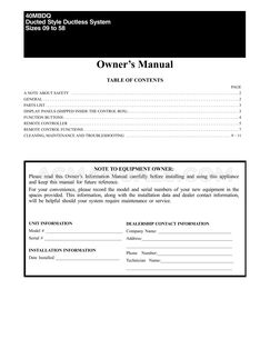 Carrier 40MBDQ243 Owner's Manual