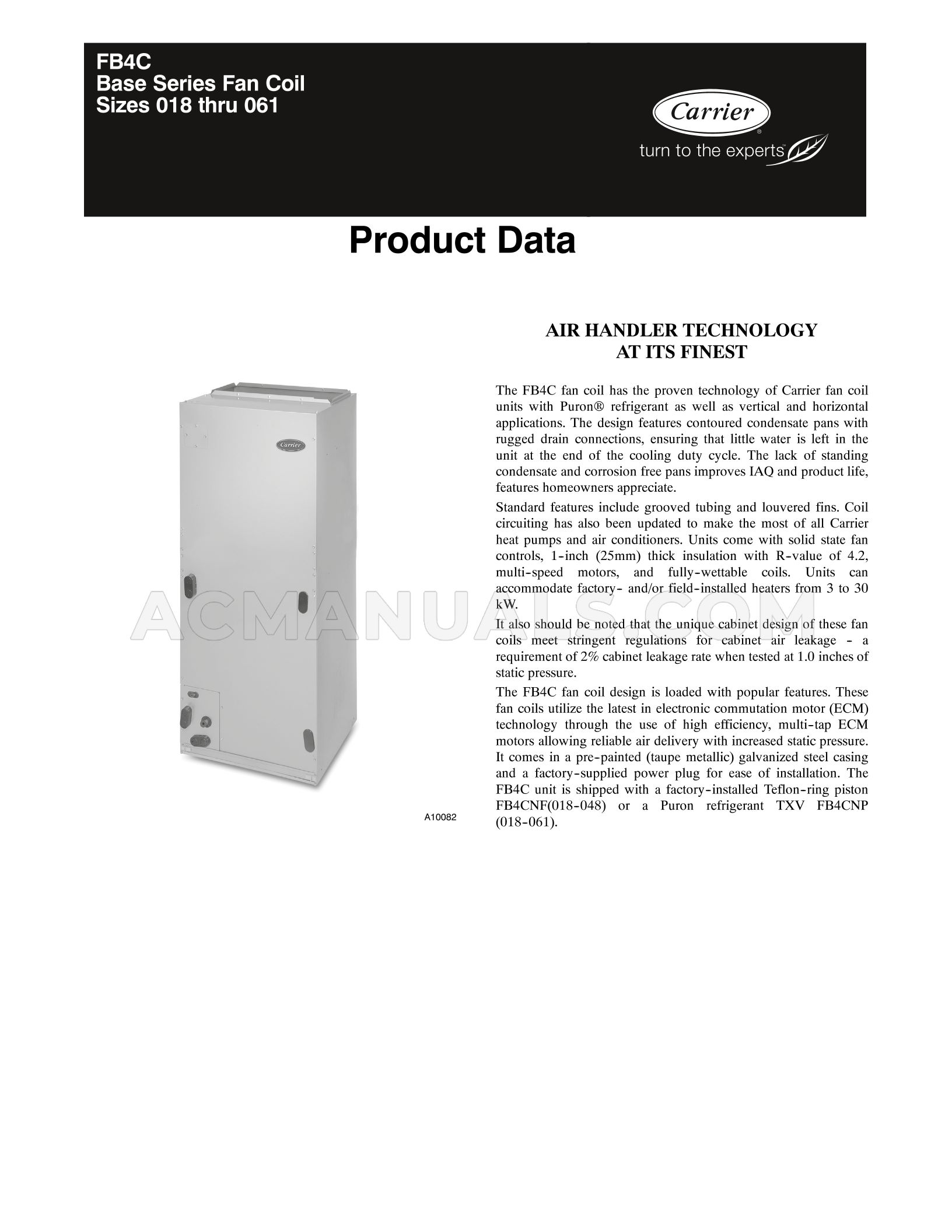 Carrier FB4CNP060 Comfort Specifications Sheet