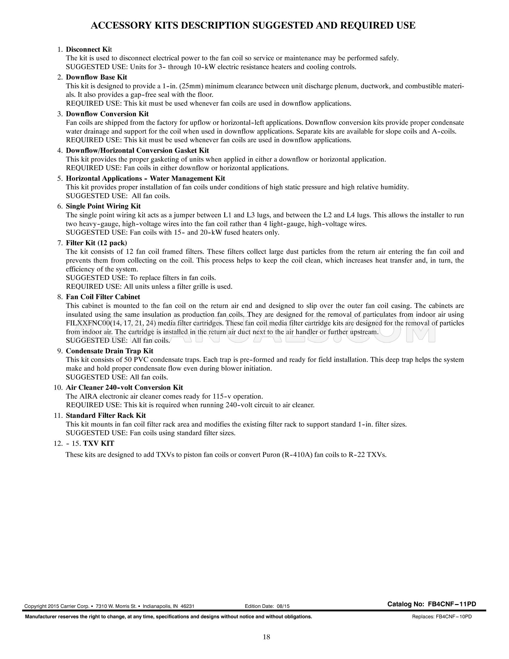 Carrier FB4CNP048 Comfort Specifications Sheet