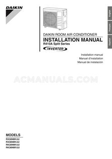 Daikin 1309408 Installation Manual