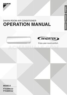 Daikin 1309406 Operation Manual