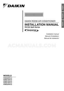 Daikin 1310025 Installation Manual