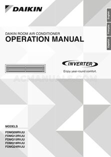 Daikin 1310026 Operating Manual