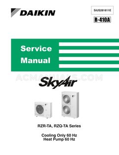 Daikin 1311177 Service Manual