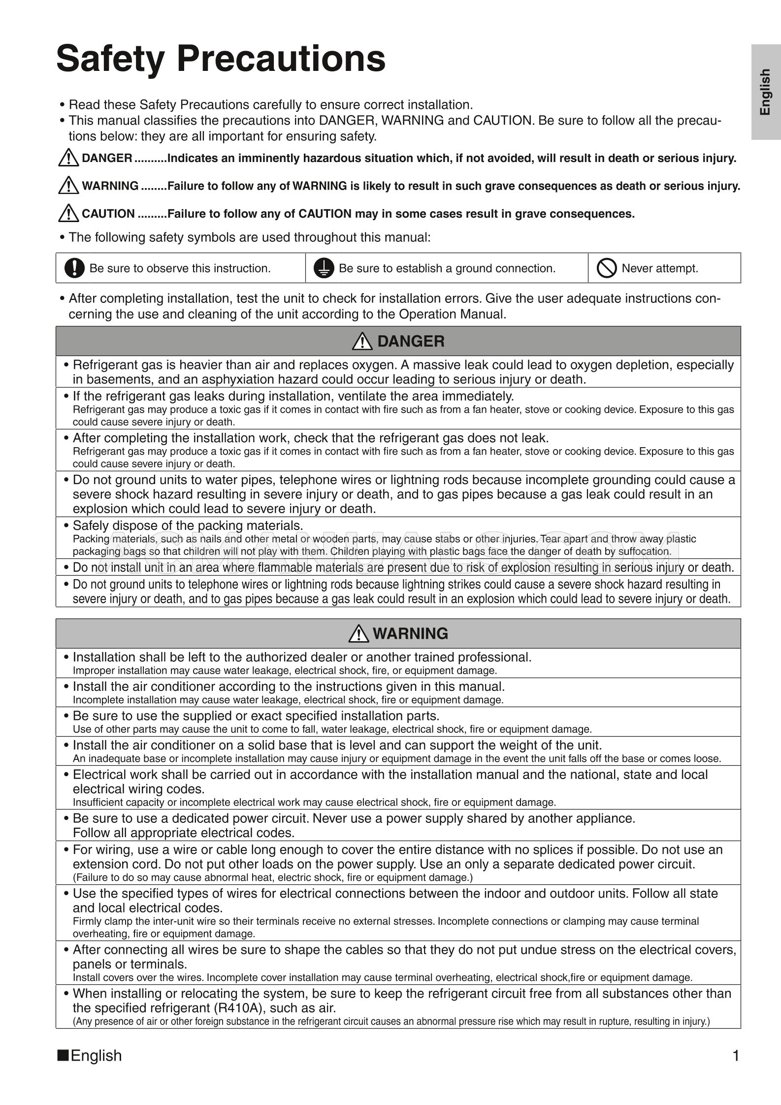 Daikin FTXS18LVJU Installation Manual
