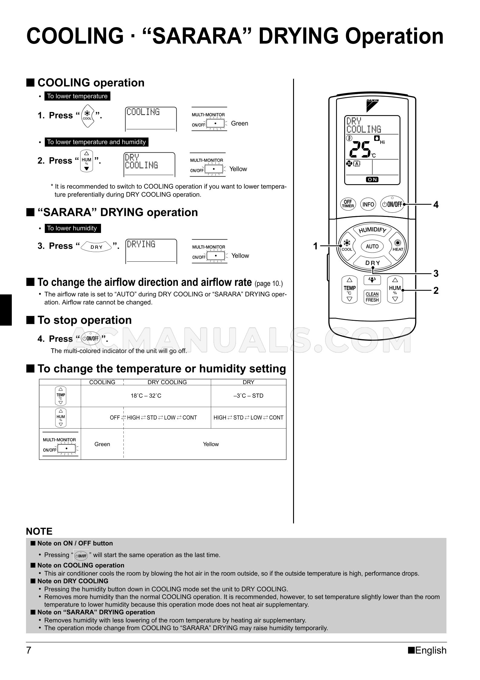 Daikin FTXR28EV1B9 Ururu Sarara Operation Manual