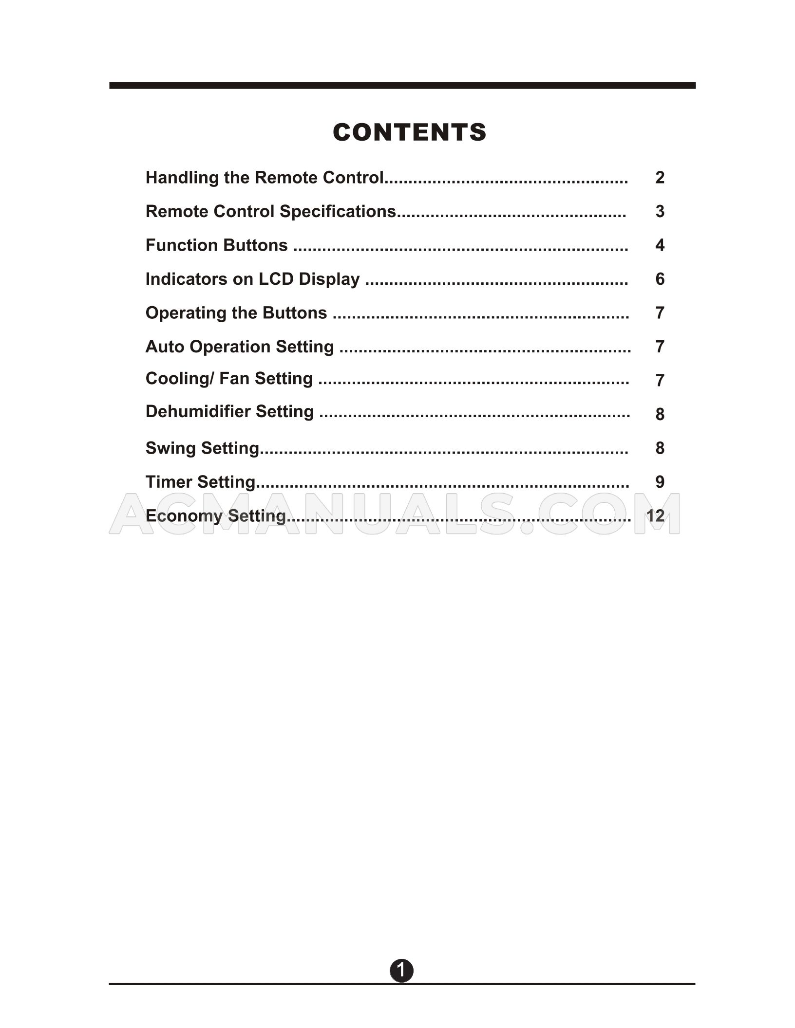 Danby DPA120HB1WDB Remote Control Instruction