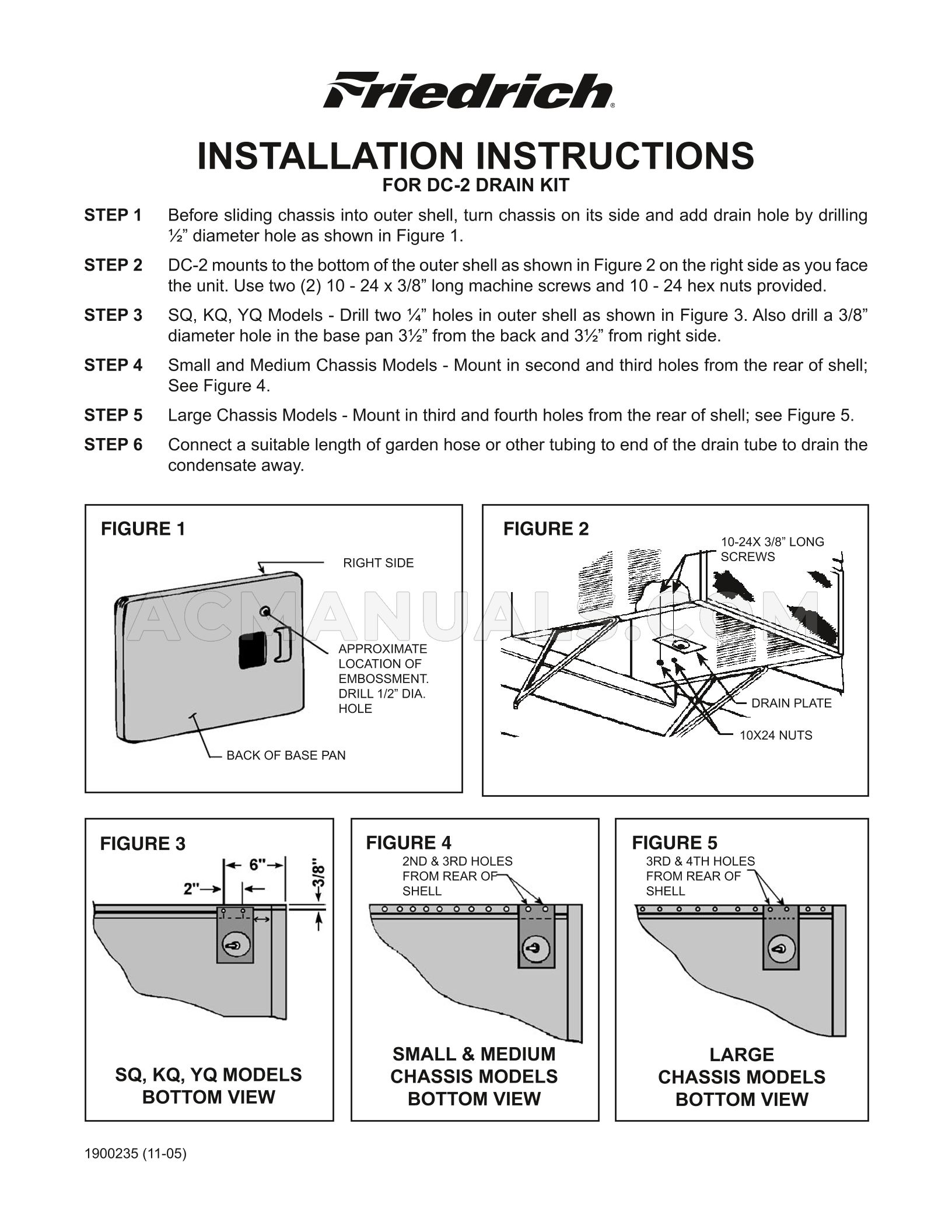 Friedrich DC2 installation instruction