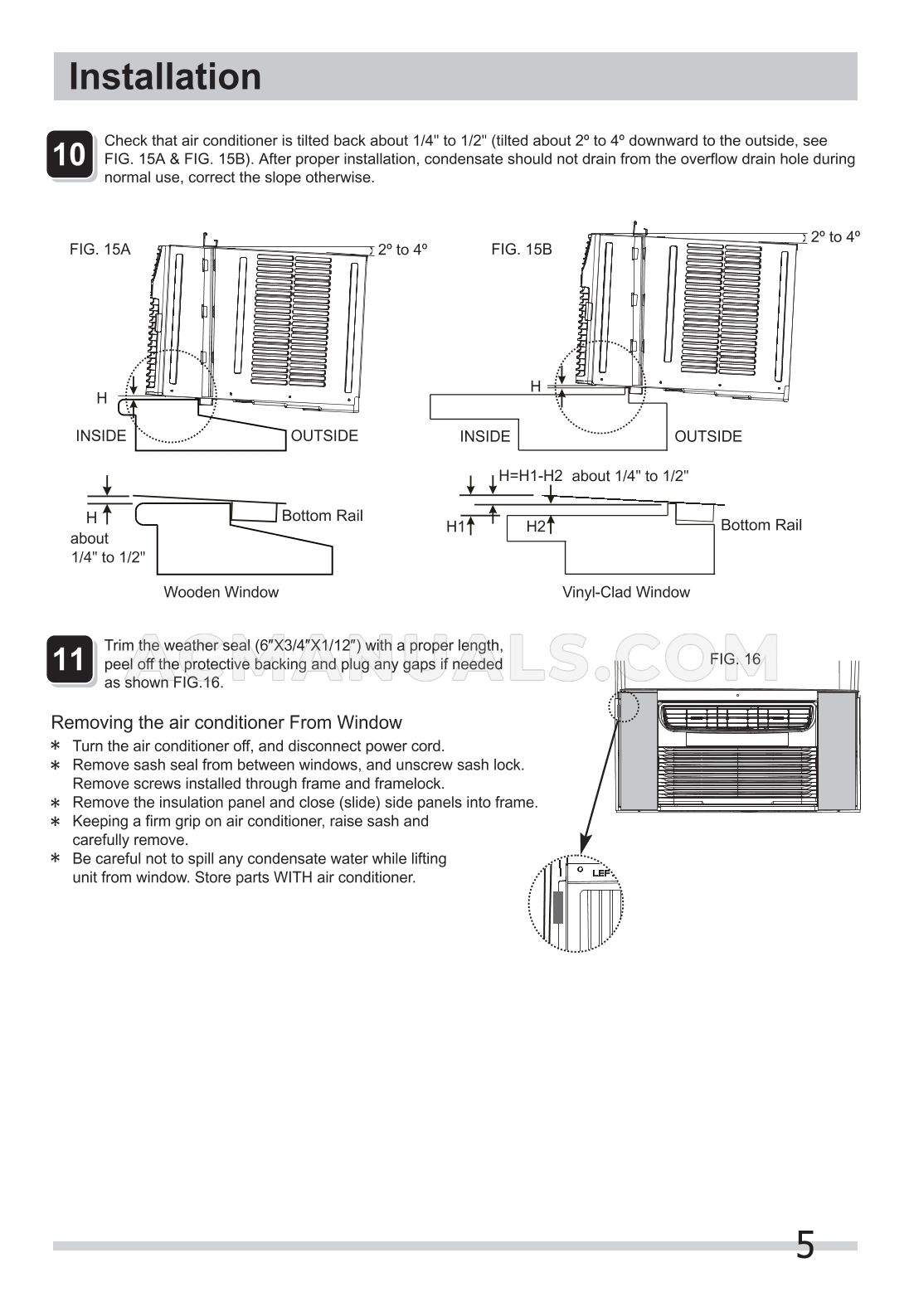 Frigidaire FFRE0833U1 Installation Instructions