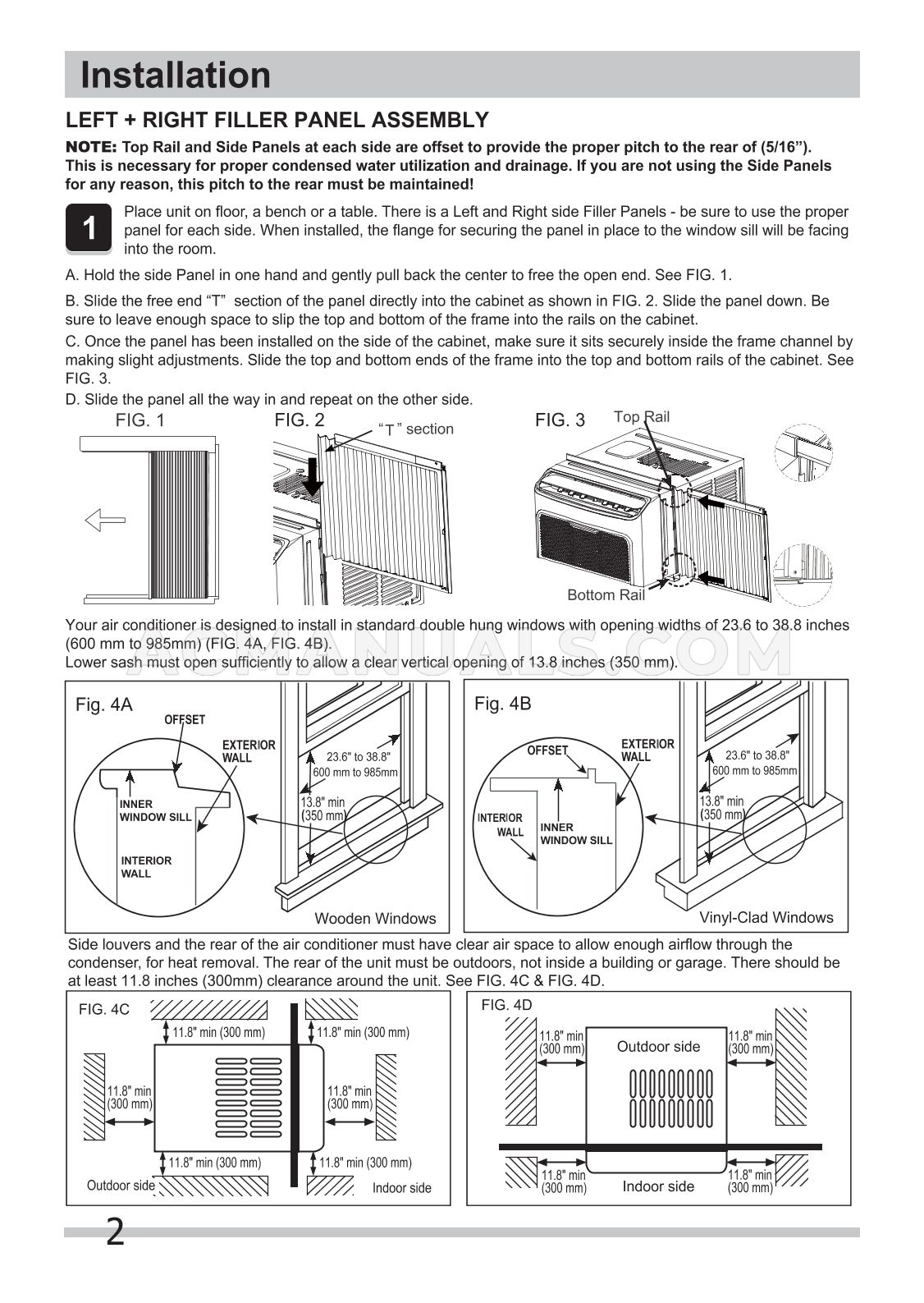 Frigidaire GHWQ123WC1 Gallery Installation Instructions