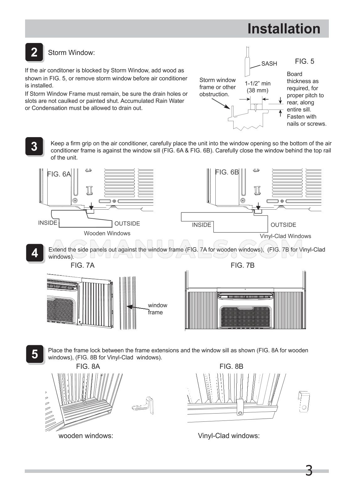 Frigidaire GHWQ123WC1 Gallery Installation Instructions