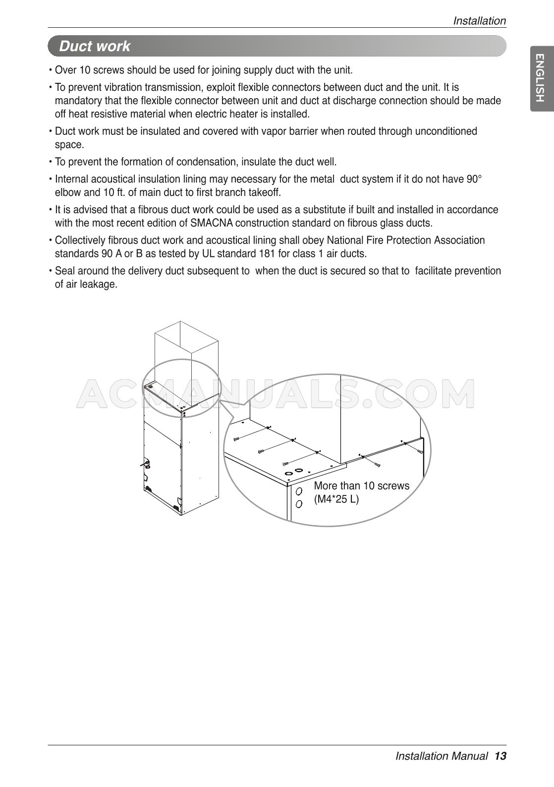 LG LVN181HV4 Installation Manual