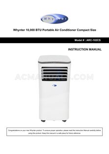 Whynter ARC102CS User Manual